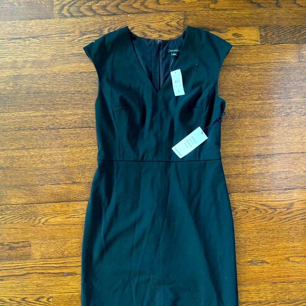 NWT Ann Taylor size 6 LBD Black midi dress